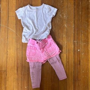 Fun 3-piece pink striped outfit 18-24 months